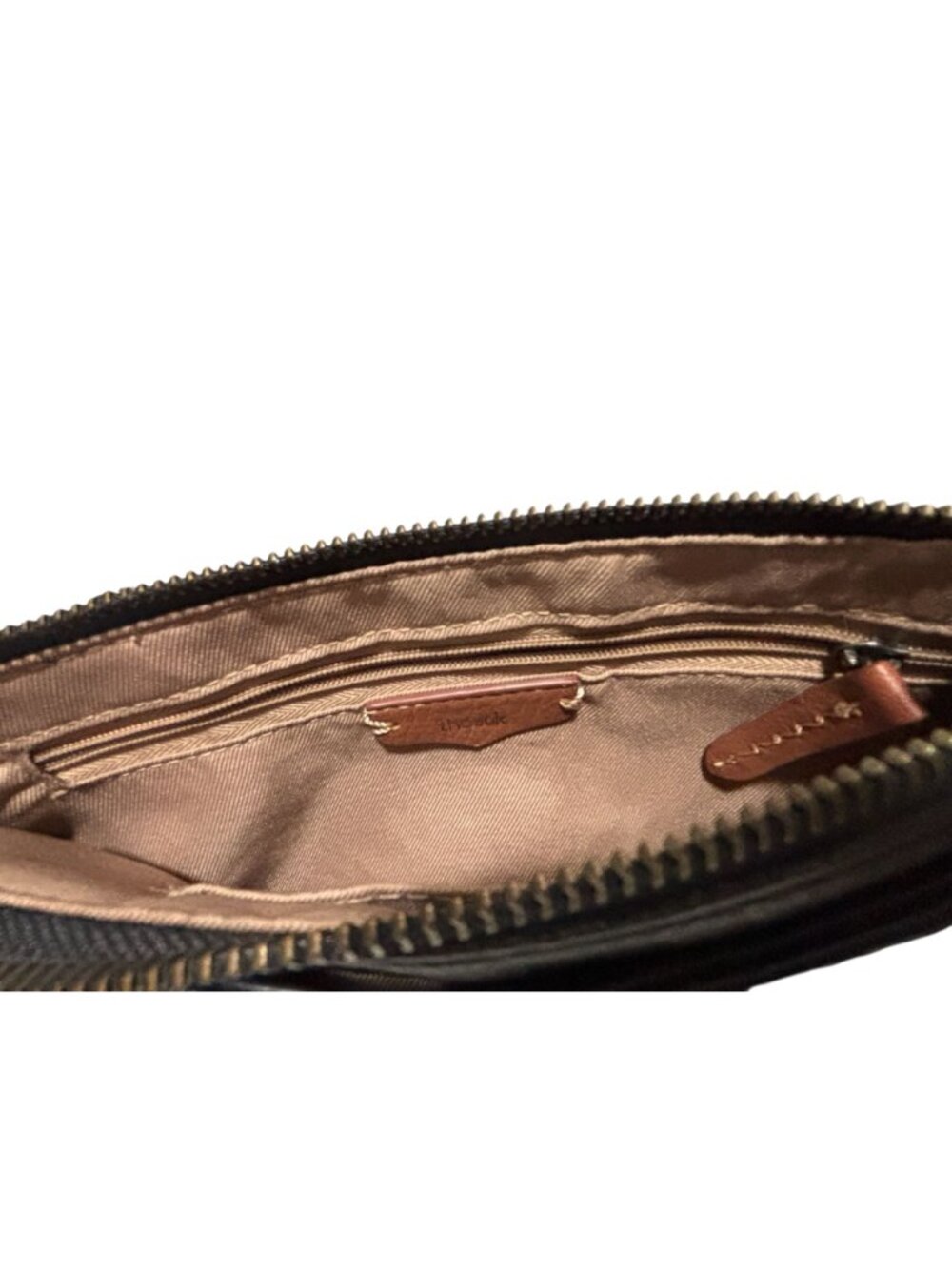 The Sak Black Leather Crossbody Bag Purse Studded Adjustable Removable Strap - Picture 5 of 10